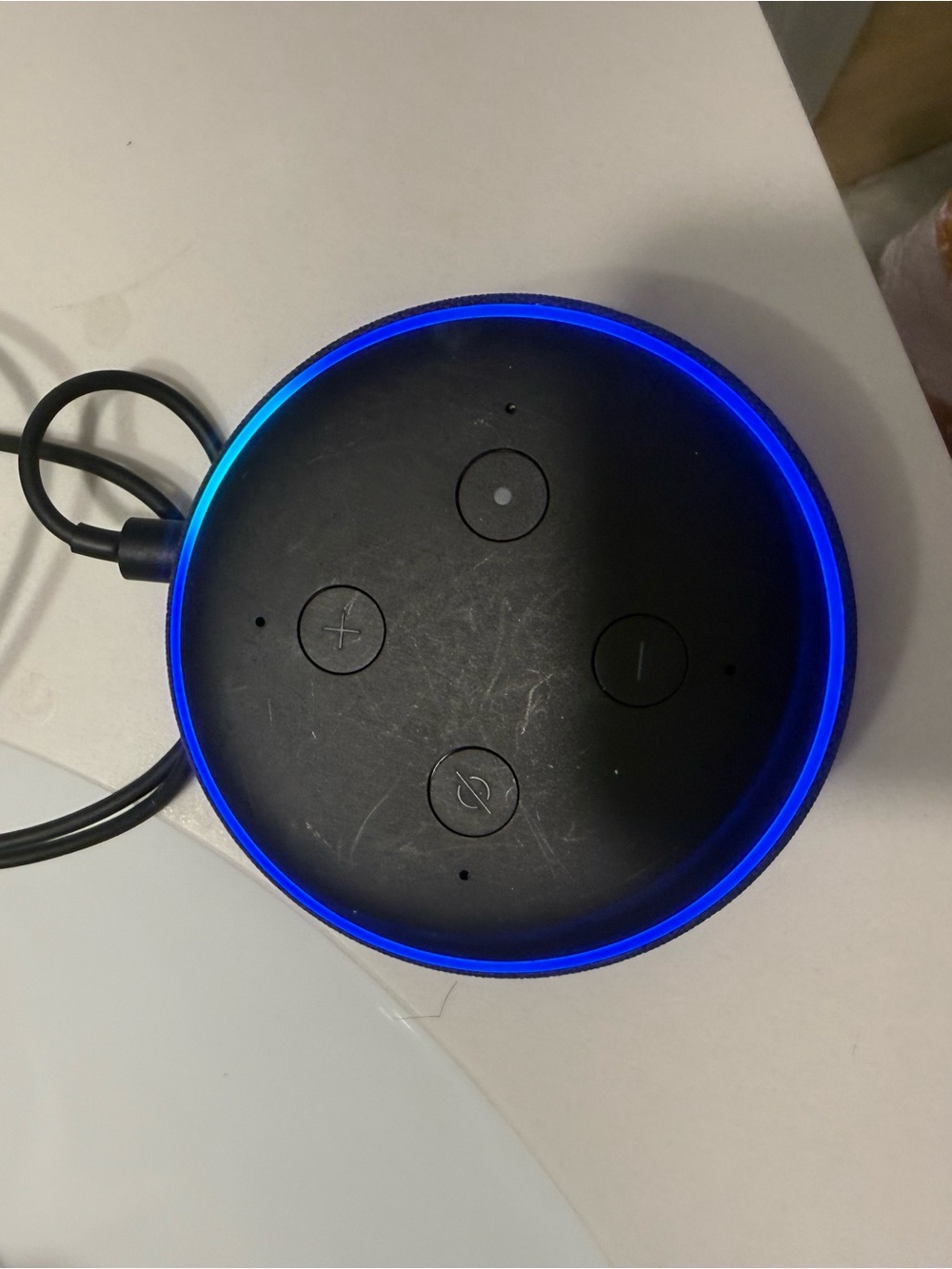 Amazon Echo Dot (3rd Gen) Charcoal + Power Cord | Tested & Fully Functional